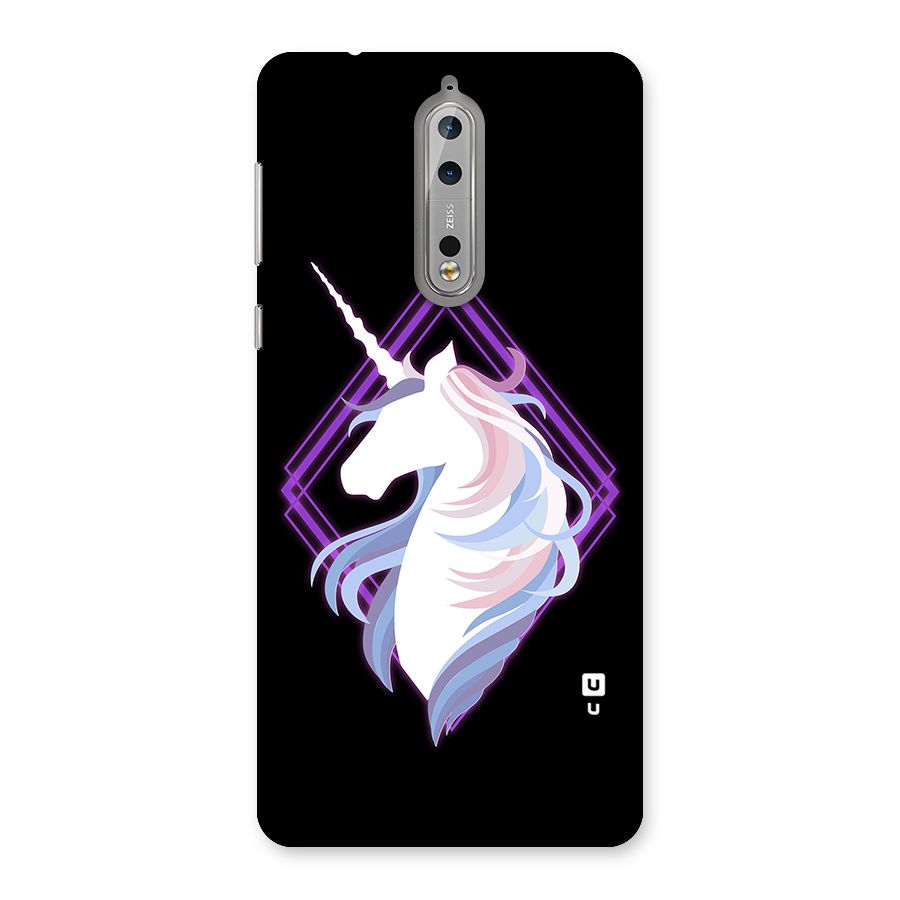 Cute Unicorn Illustration Back Case for Nokia 8