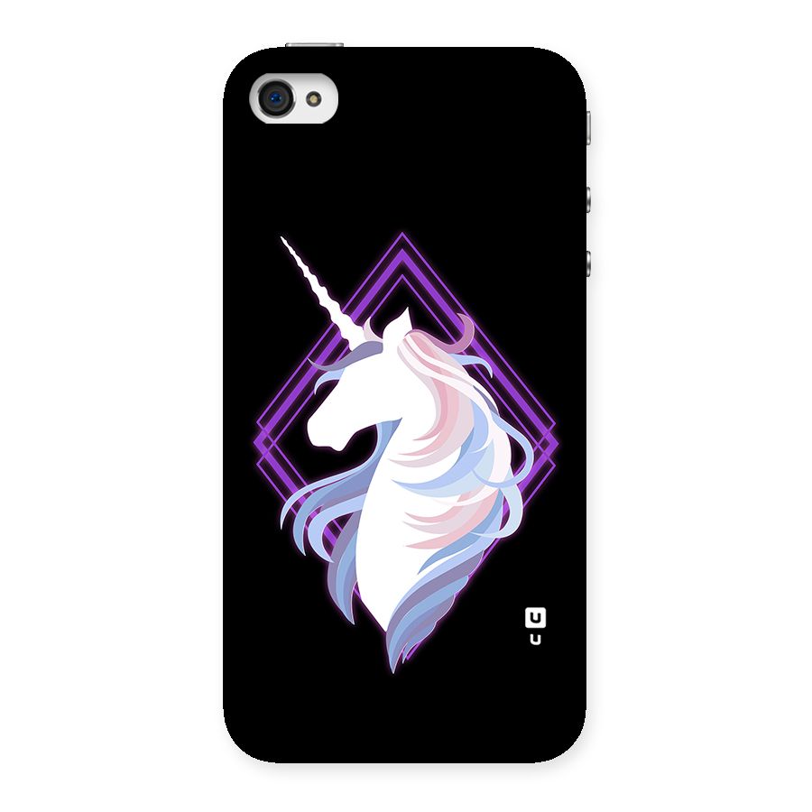 Cute Unicorn Illustration Back Case for iPhone 4 4s