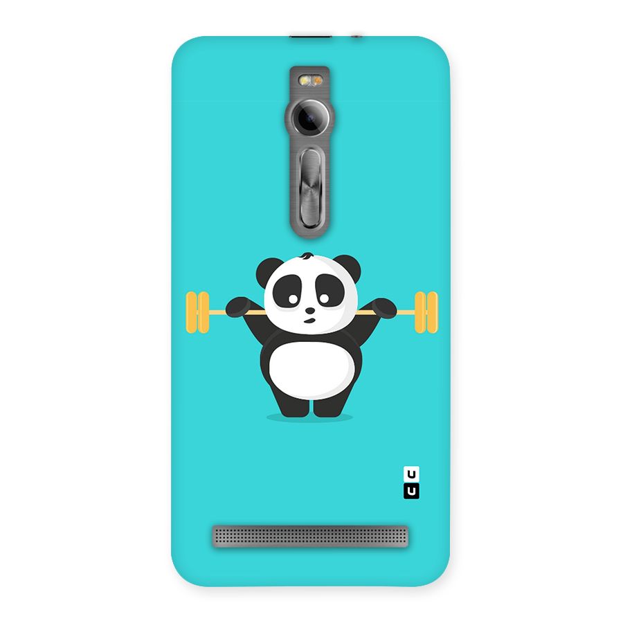 Cute Weightlifting Panda Back Case for Asus Zenfone 2