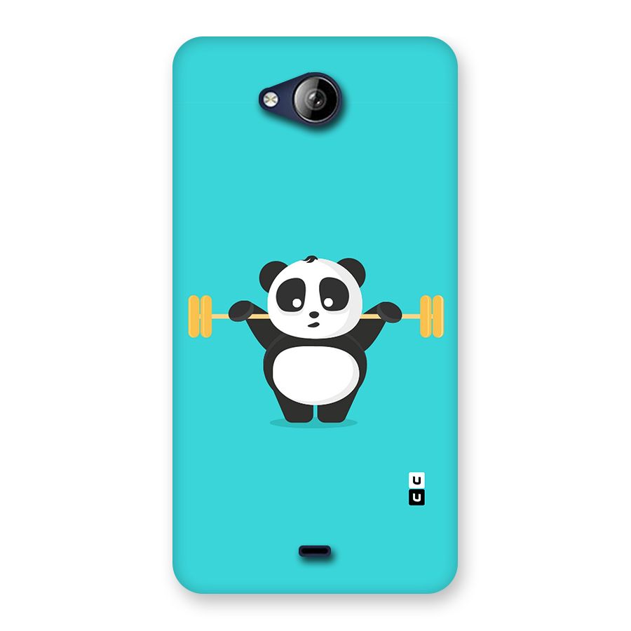 Cute Weightlifting Panda Back Case for Canvas Play Q355