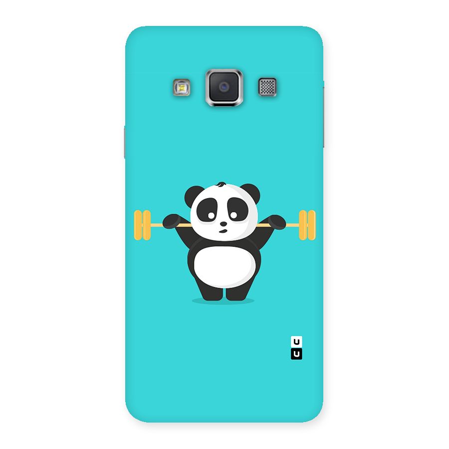 Cute Weightlifting Panda Back Case for Galaxy A3