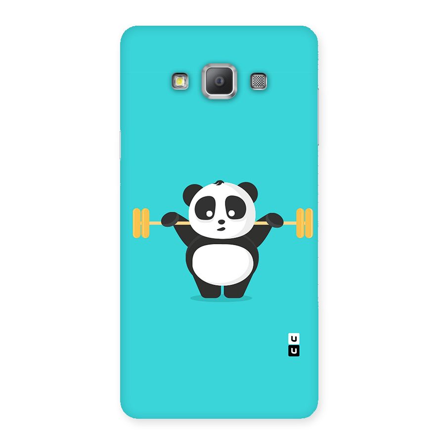 Cute Weightlifting Panda Back Case for Galaxy A7