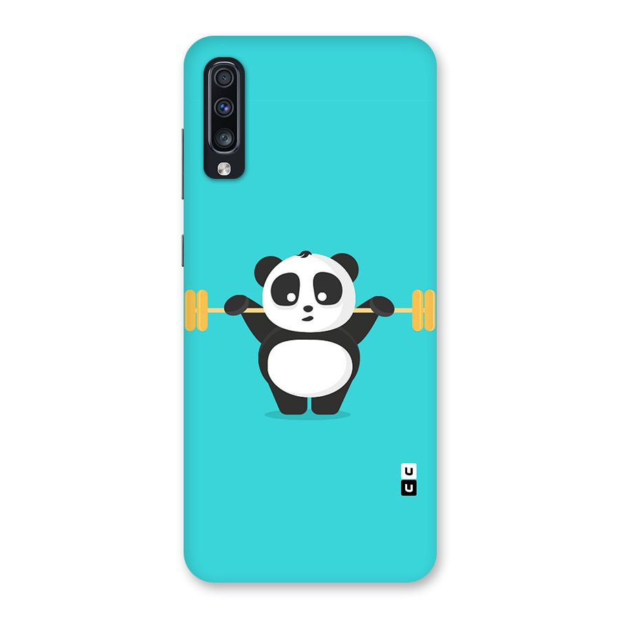 Cute Weightlifting Panda Back Case for Galaxy A70