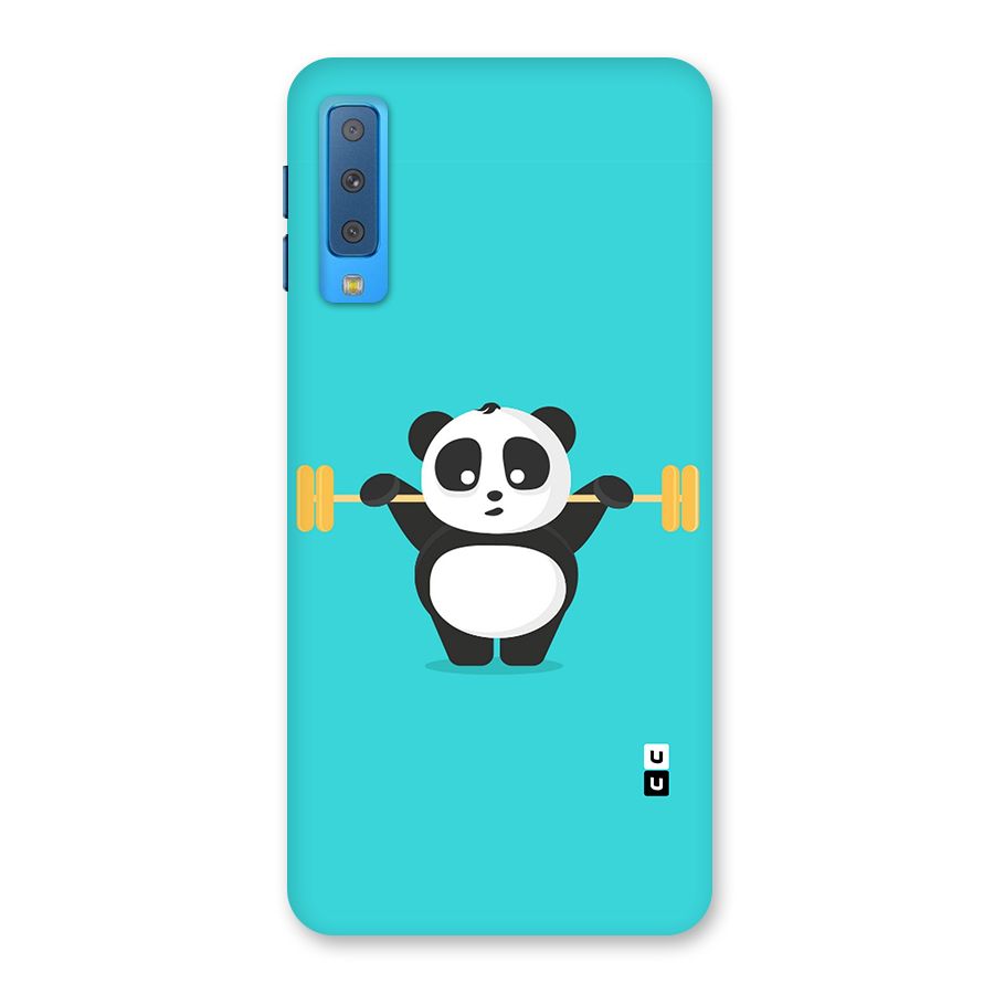 Cute Weightlifting Panda Back Case for Galaxy A7 (2018)