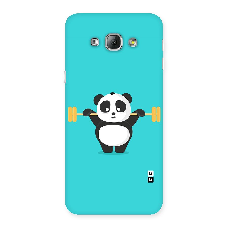 Cute Weightlifting Panda Back Case for Galaxy A8