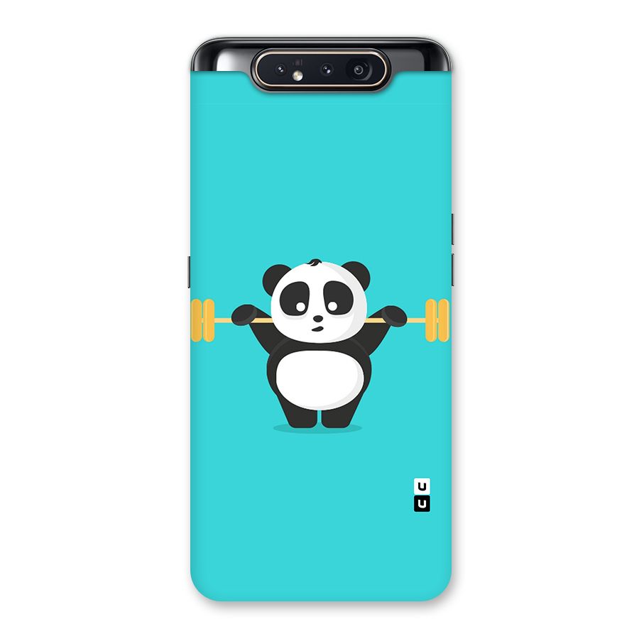 Cute Weightlifting Panda Back Case for Galaxy A80