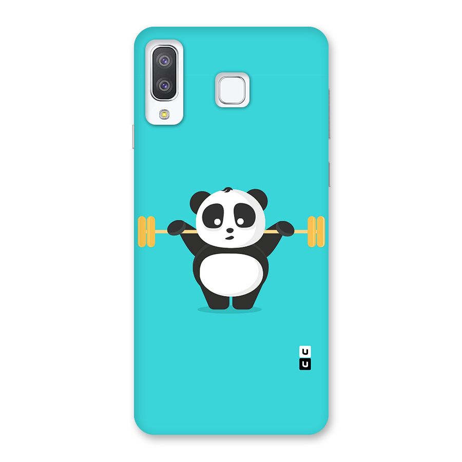 Cute Weightlifting Panda Back Case for Galaxy A8 Star