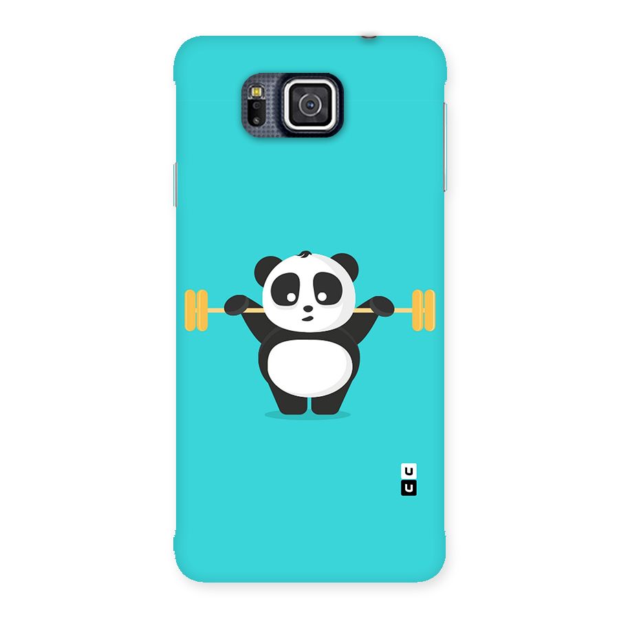 Cute Weightlifting Panda Back Case for Galaxy Alpha