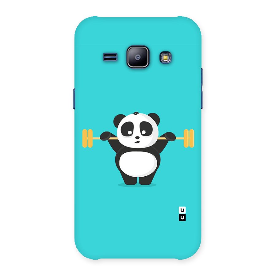 Cute Weightlifting Panda Back Case for Galaxy J1