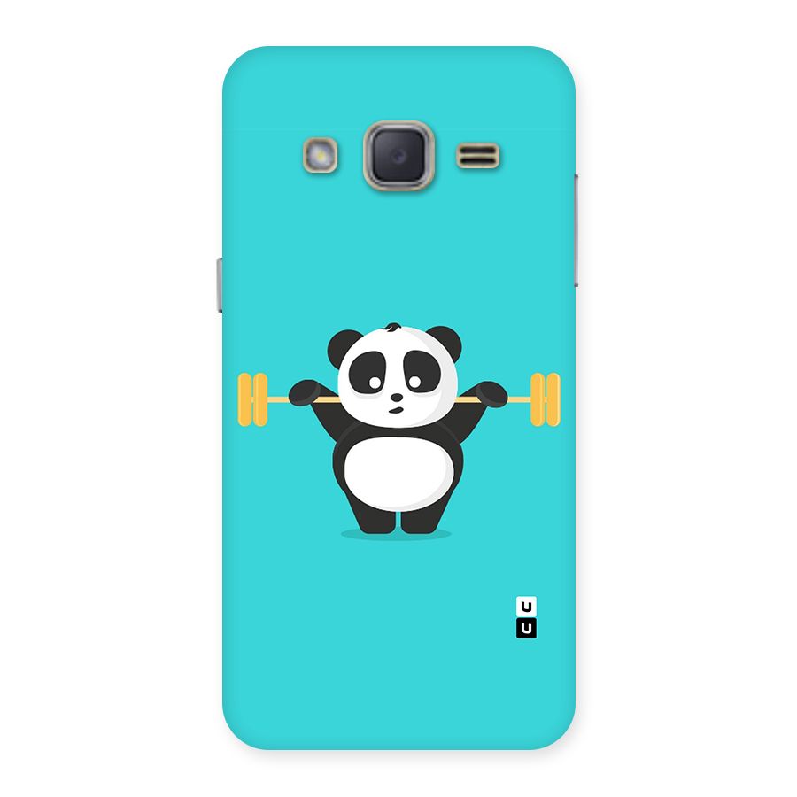 Cute Weightlifting Panda Back Case for Galaxy J2