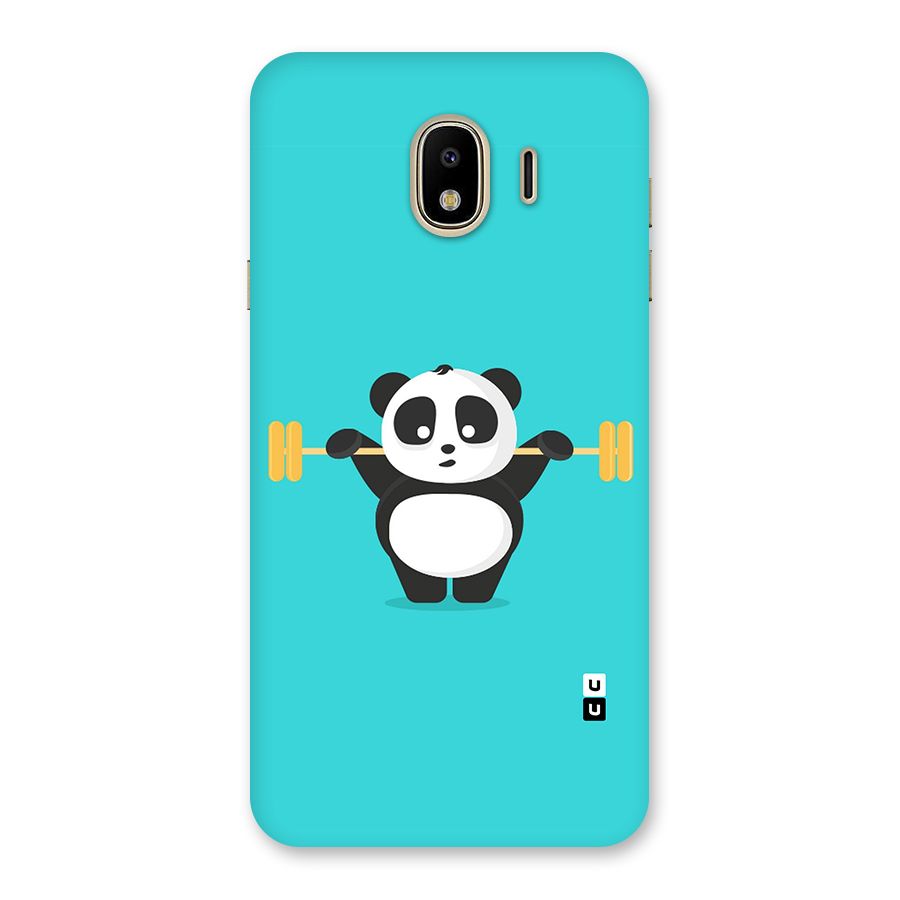 Cute Weightlifting Panda Back Case for Galaxy J4
