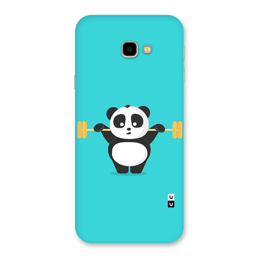 Cute Weightlifting Panda Back Case for Galaxy J4 Plus