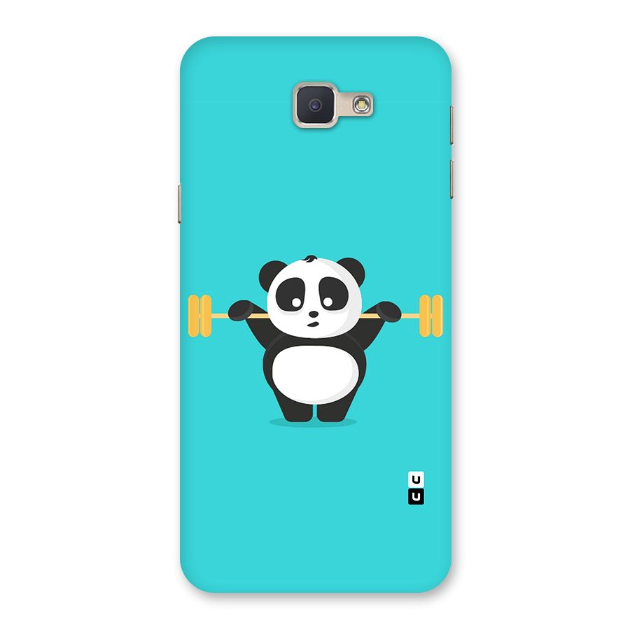 Cute Weightlifting Panda Back Case for Galaxy J5 Prime