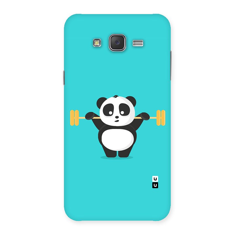 Cute Weightlifting Panda Back Case for Galaxy J7