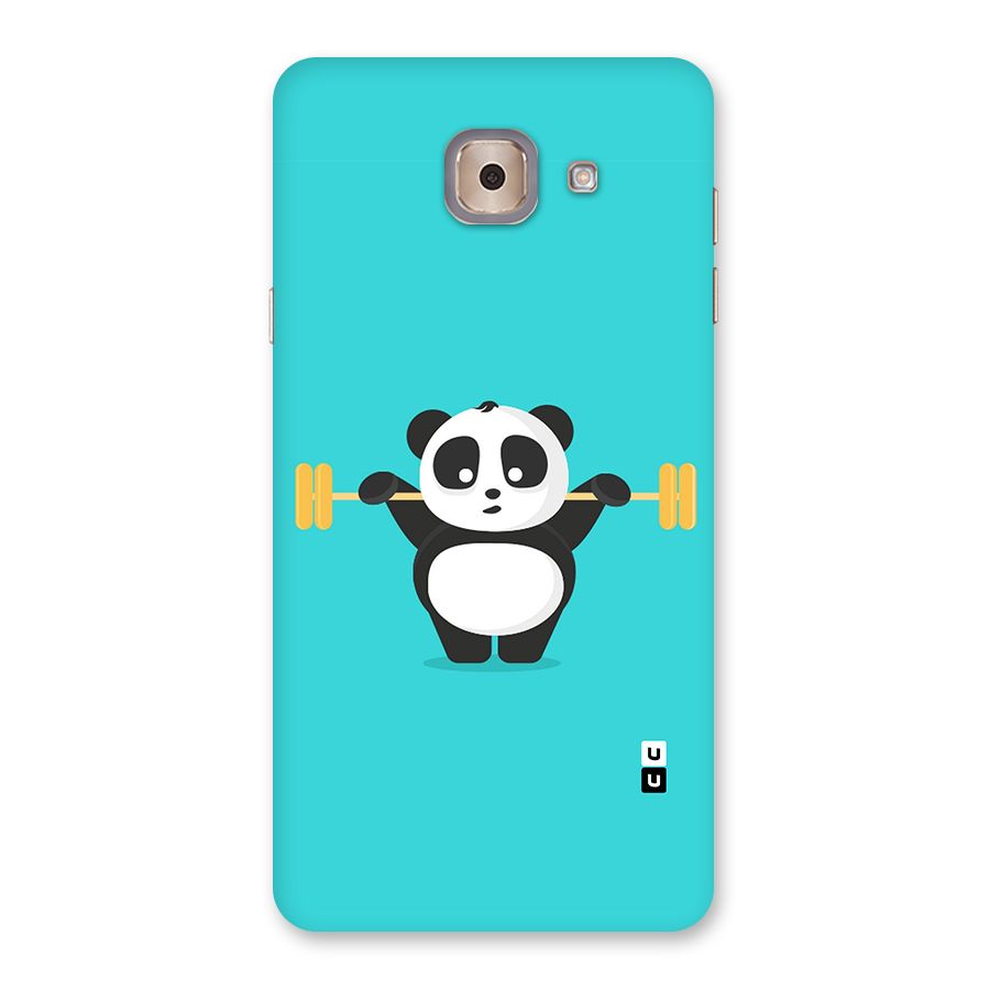 Cute Weightlifting Panda Back Case for Galaxy J7 Max