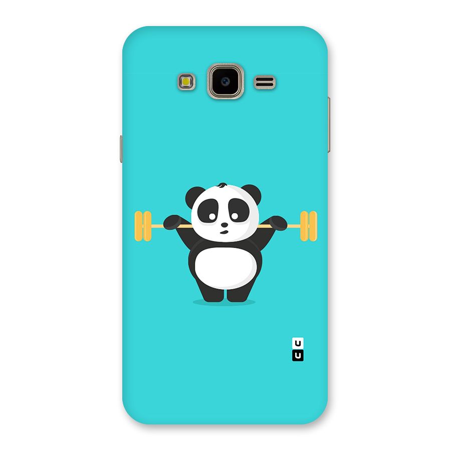 Cute Weightlifting Panda Back Case for Galaxy J7 Nxt