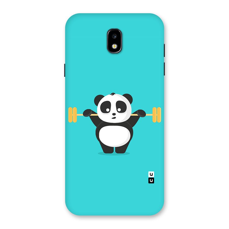 Cute Weightlifting Panda Back Case for Galaxy J7 Pro
