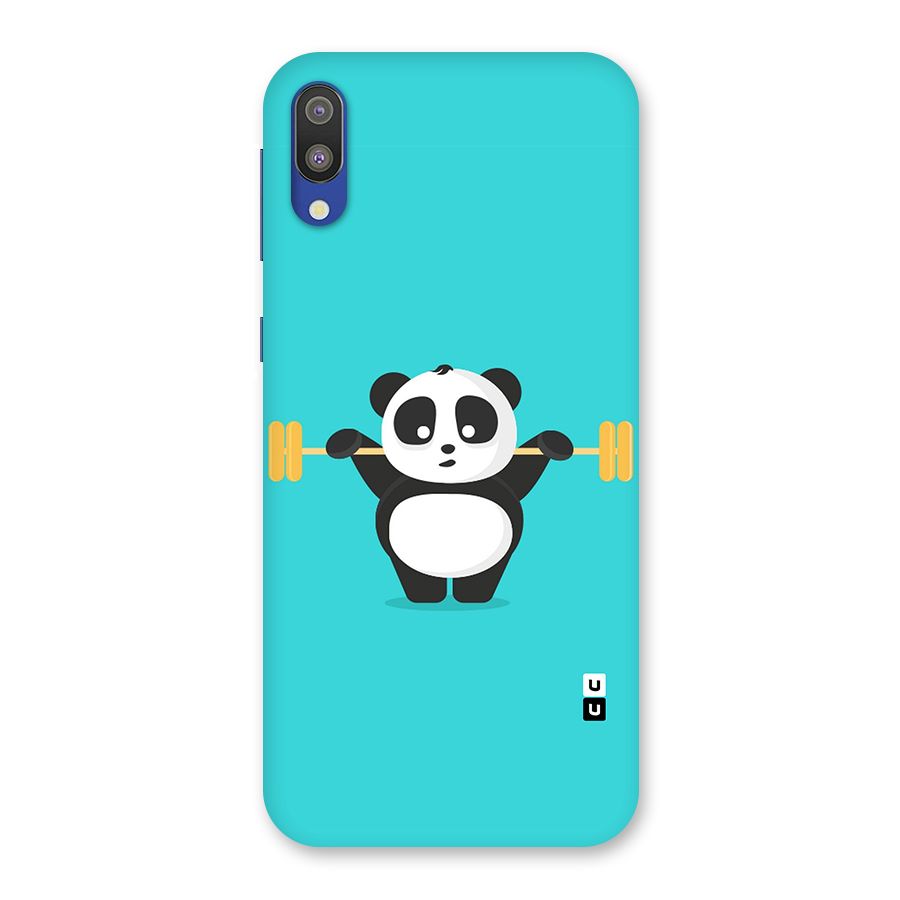 Cute Weightlifting Panda Back Case for Galaxy M10