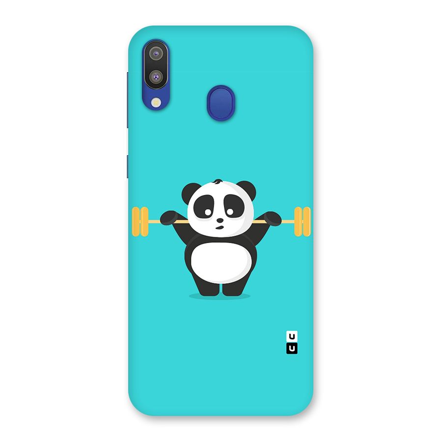 Cute Weightlifting Panda Back Case for Galaxy M20