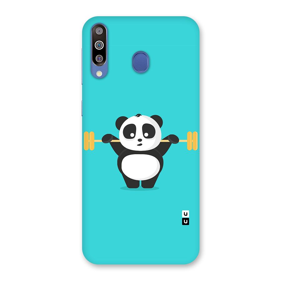 Cute Weightlifting Panda Back Case for Galaxy M30