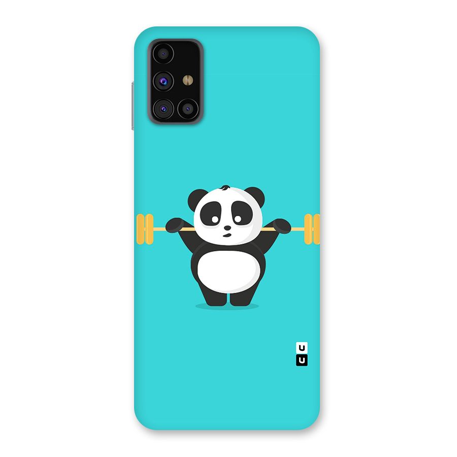Cute Weightlifting Panda Back Case for Galaxy M31s