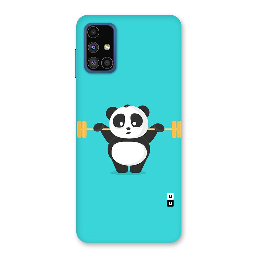 Cute Weightlifting Panda Back Case for Galaxy M51