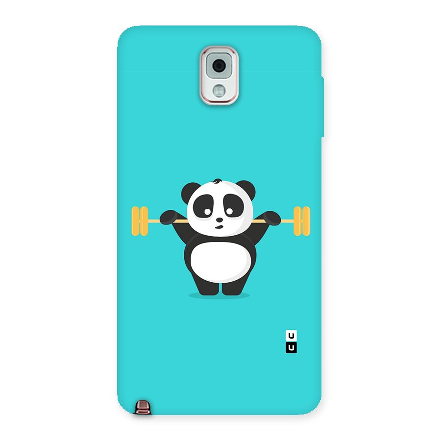 Cute Weightlifting Panda Back Case for Galaxy Note 3