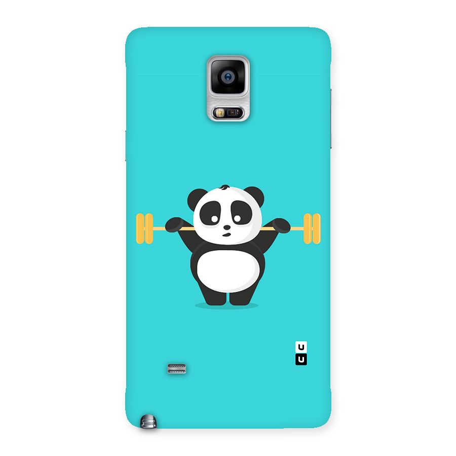 Cute Weightlifting Panda Back Case for Galaxy Note 4