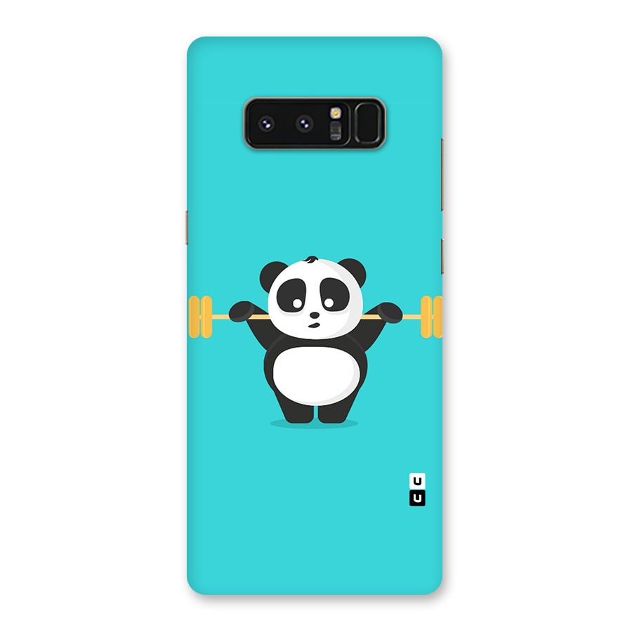 Cute Weightlifting Panda Back Case for Galaxy Note 8