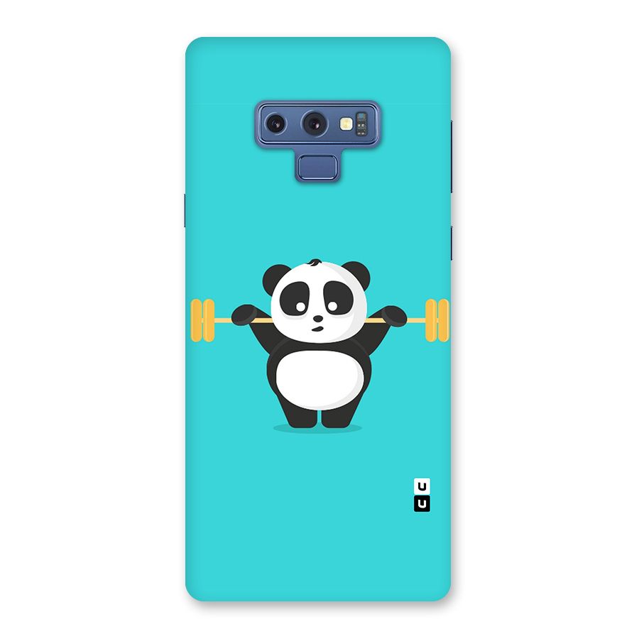 Cute Weightlifting Panda Back Case for Galaxy Note 9