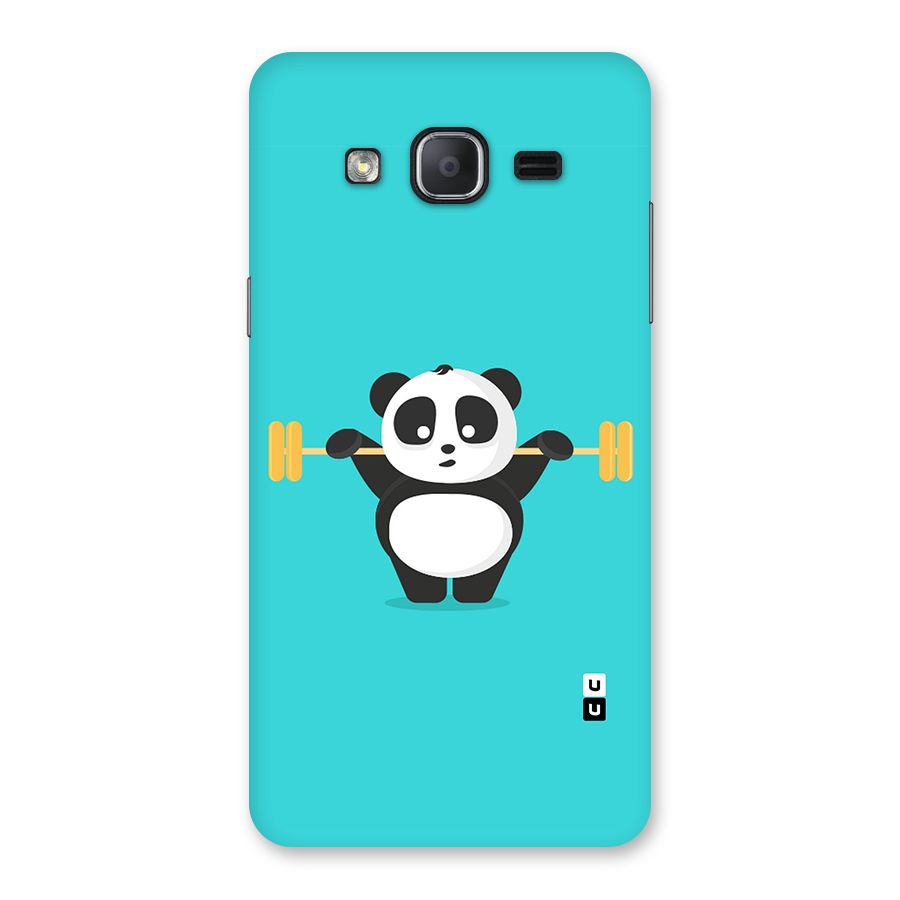 Cute Weightlifting Panda Back Case for Galaxy On7 2015