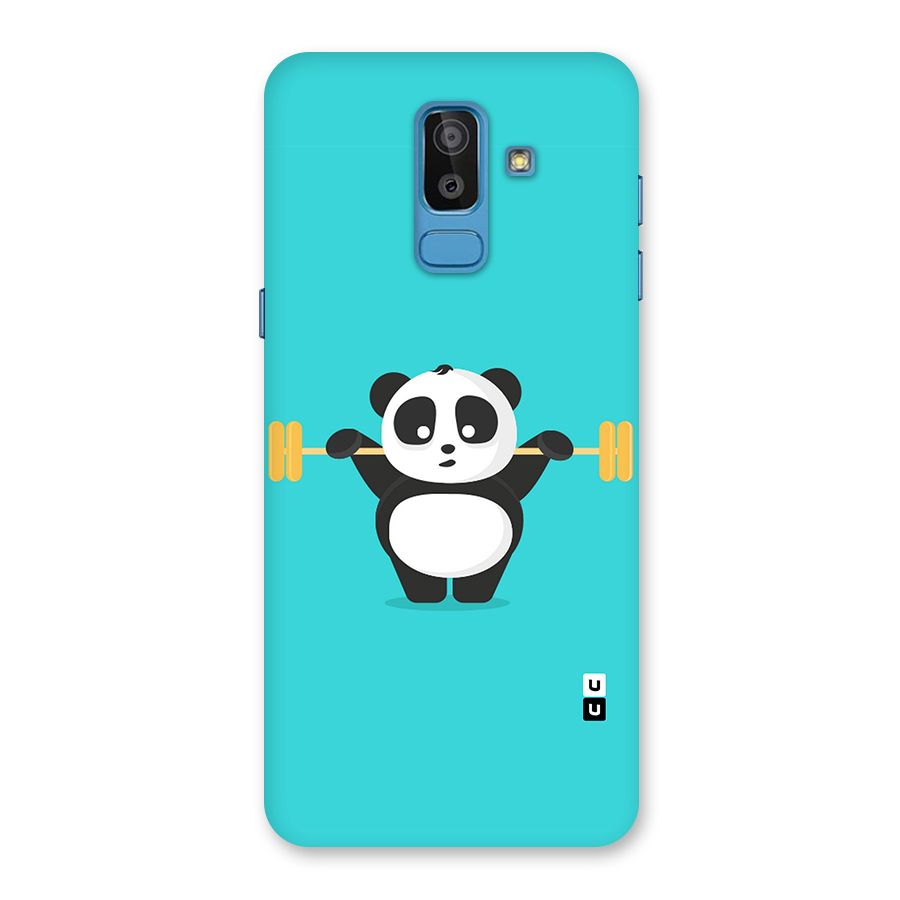 Cute Weightlifting Panda Back Case for Galaxy On8 (2018)