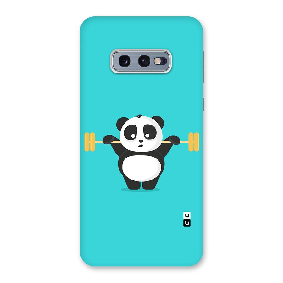 Cute Weightlifting Panda Back Case for Galaxy S10e