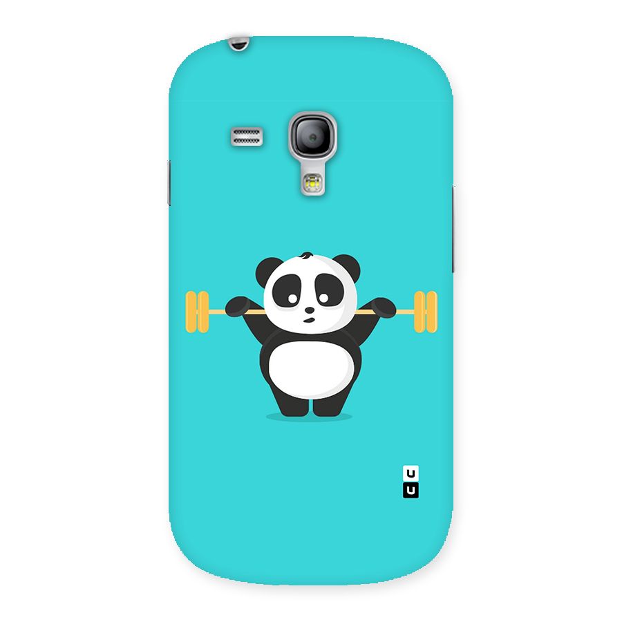 Cute Weightlifting Panda Back Case for Galaxy S3 Mini