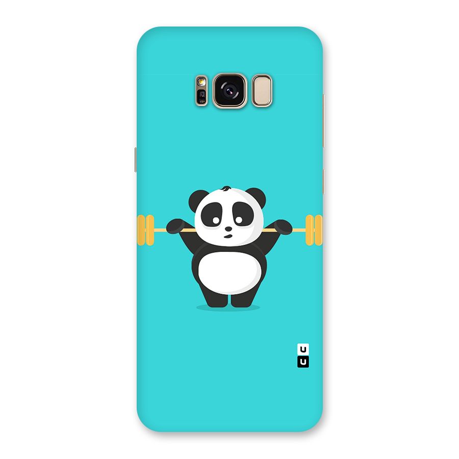 Cute Weightlifting Panda Back Case for Galaxy S8 Plus