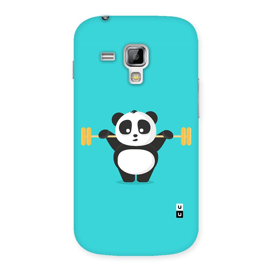 Cute Weightlifting Panda Back Case for Galaxy S Duos