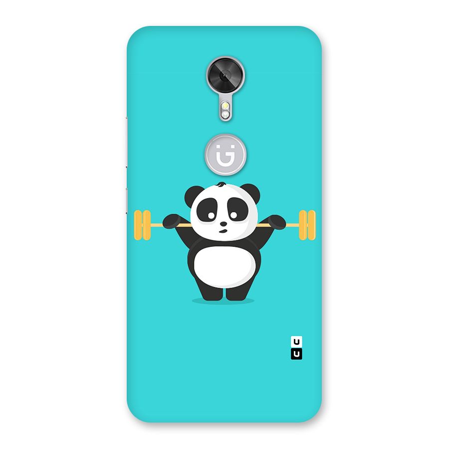 Cute Weightlifting Panda Back Case for Gionee A1