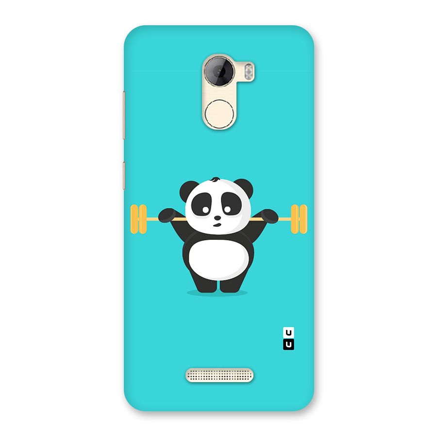 Cute Weightlifting Panda Back Case for Gionee A1 LIte