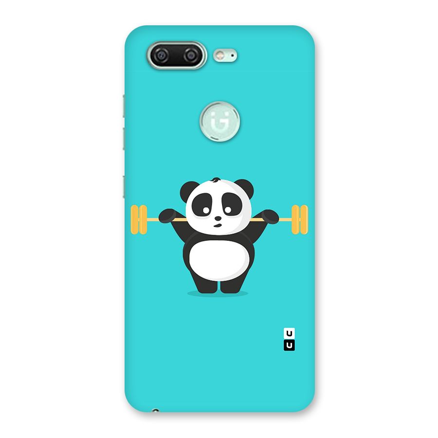 Cute Weightlifting Panda Back Case for Gionee S10