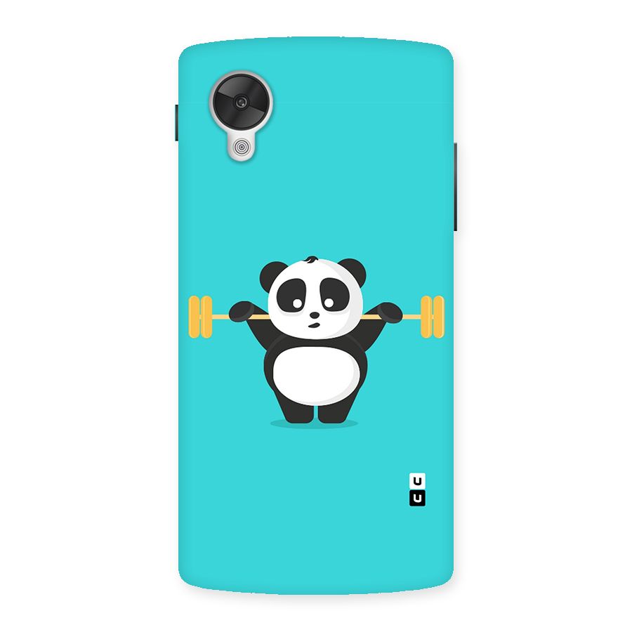 Cute Weightlifting Panda Back Case for Google Nexsus 5
