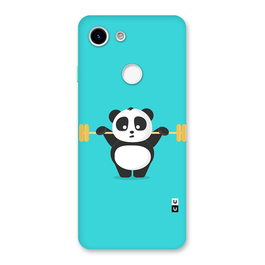 Cute Weightlifting Panda Back Case for Google Pixel 3