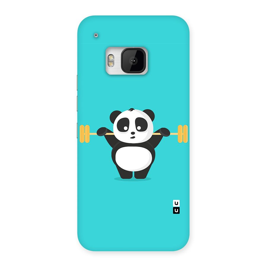 Cute Weightlifting Panda Back Case for HTC One M9