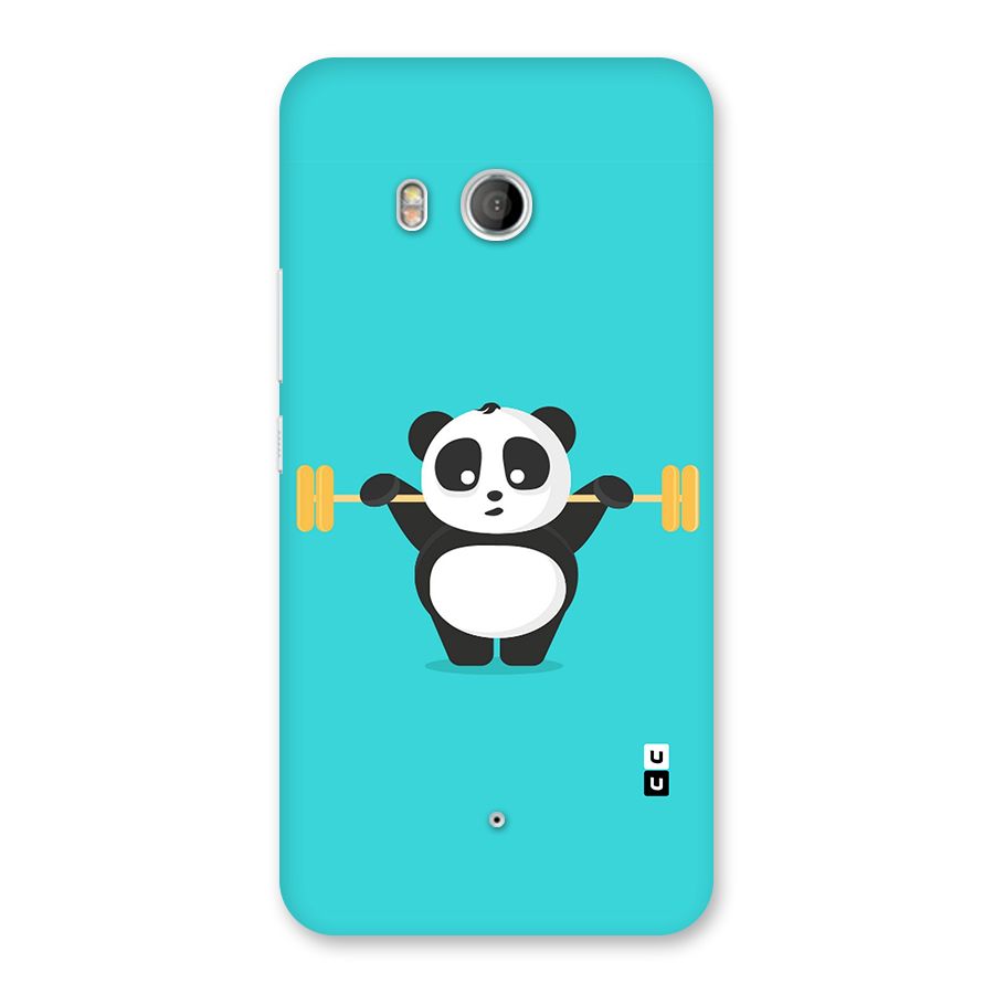 Cute Weightlifting Panda Back Case for HTC U11