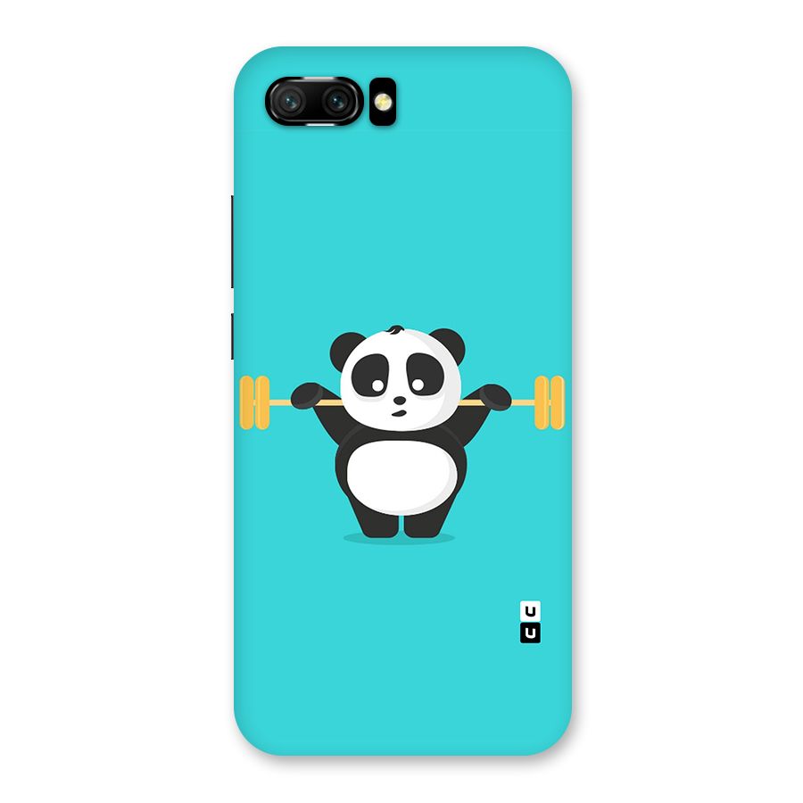Cute Weightlifting Panda Back Case for Honor 10