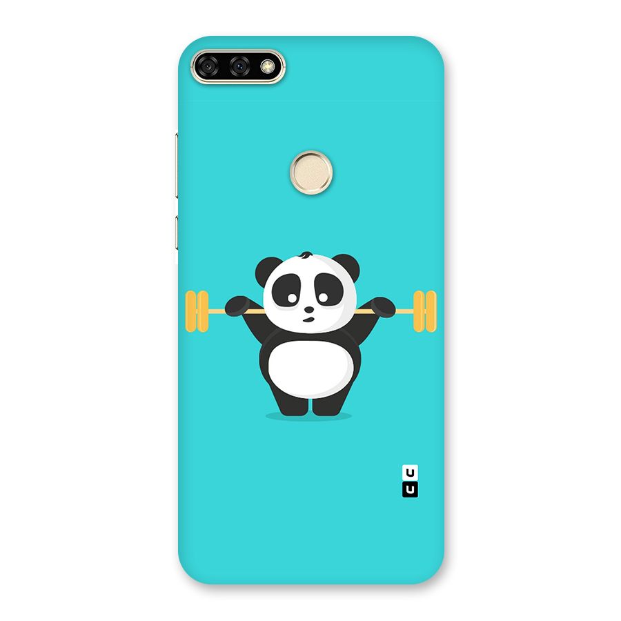 Cute Weightlifting Panda Back Case for Honor 7A