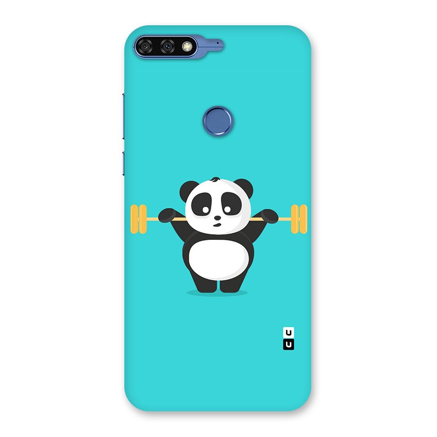 Cute Weightlifting Panda Back Case for Honor 7C