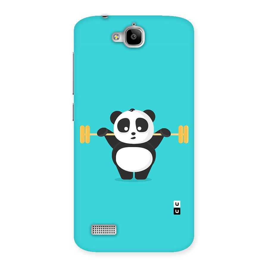 Cute Weightlifting Panda Back Case for Honor Holly