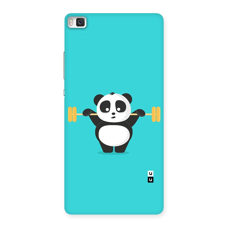 Cute Weightlifting Panda Back Case for Huawei P8
