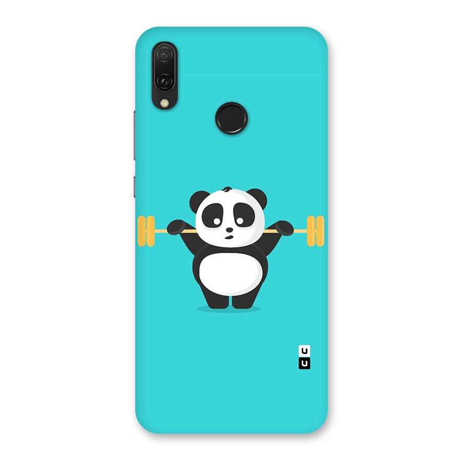 Cute Weightlifting Panda Back Case for Huawei Y9 (2019)
