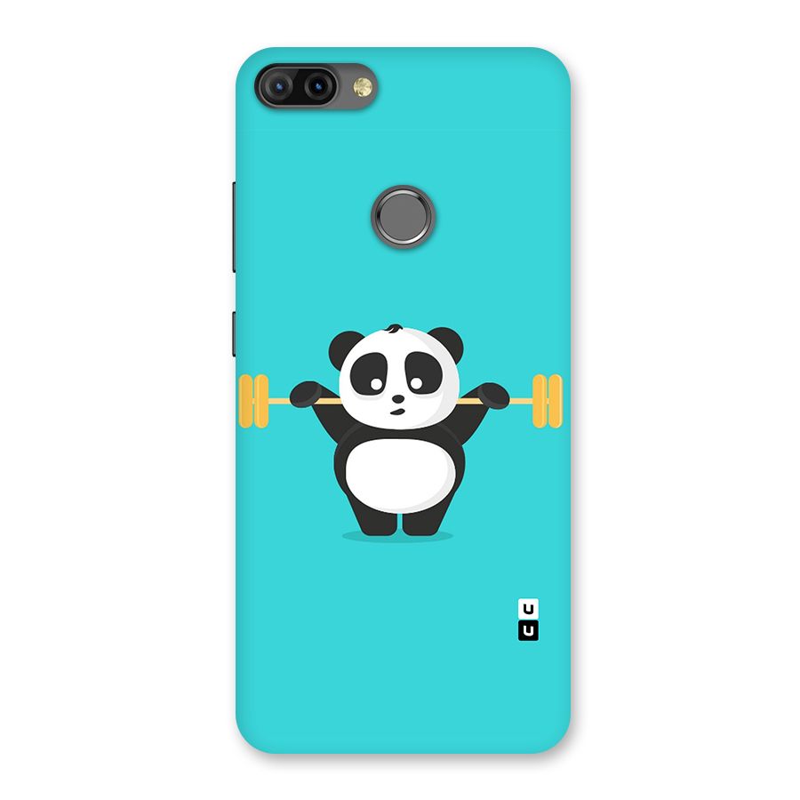Cute Weightlifting Panda Back Case for Infinix Hot 6 Pro